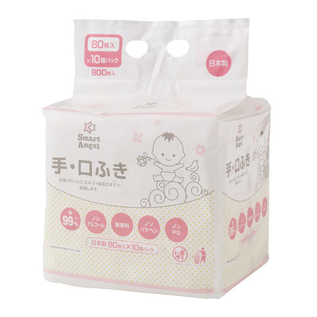 [ Smart Angel ] Hand Face Wipes 80 Sheets 10 packets