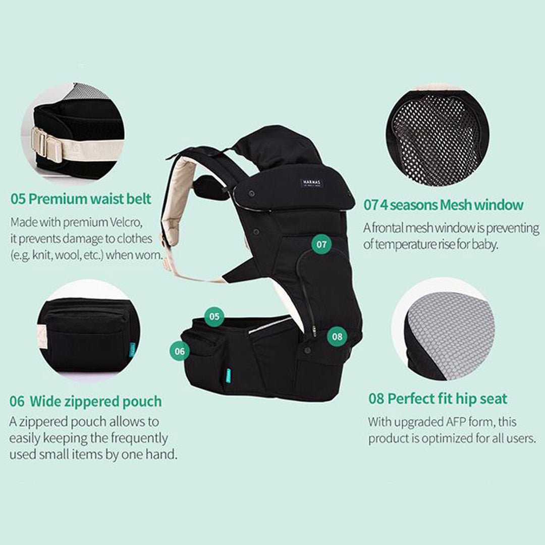 Harmas Baby Carrier with Hip Seat Maximaison